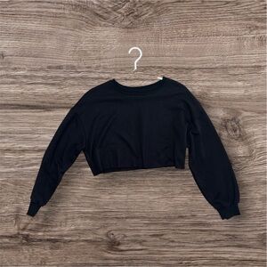 Black Women's Cropped sweatshirt crop
